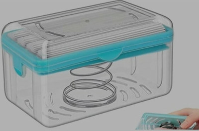 Sorath 2 in 1 Soap Bar with Rubber Roller Foaming Soap Saver with Drain Holes & Spring 450 ml Soap Dispenser(Blue)