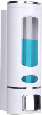 PWSA Liquid, Shower Gel, Soap Dispenser for Bathroom 400ML Pack of 1 White 400 ml Liquid Dispenser(White)