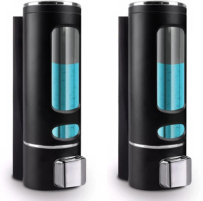 Pink Tokri ABS Wall Mount Multipurpose Liquid Dispenser For Kitchen & Bathroom 400 ml Gel, Conditioner, Liquid, Shampoo, Lotion, Soap Dispenser(Black)