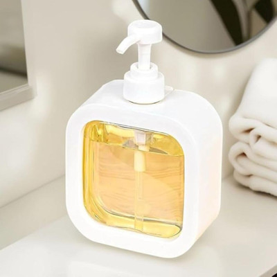 Vachhraj Liquid Dispenser Bottle 0.3 L Liquid Dispenser (White) Pack of 1 300 ml Liquid, Gel, Sanitizer Stand, Soap Dispenser(White)