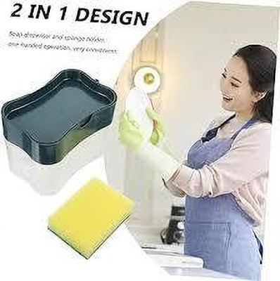 JKB TRADERS 2 in 1 soap dispenser soap dispenser liquid dispenser soap liquid 500 ml Liquid Dispenser(Multicolor)