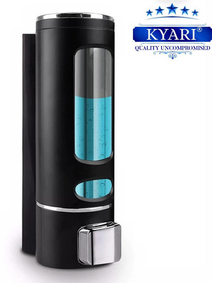 Kyari - EXTRA HEAVY Liquid Soap Dispenser ABS 400 ml for Hand Wash/ Body Wash/ Shampoo 350 ml Shampoo, Soap, Sanitizer Stand, Liquid, Conditioner, Gel, Foam Dispenser(Black)