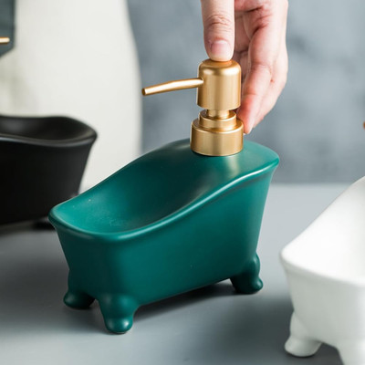 KUBER INDUSTRIES 350 ml Conditioner, Shampoo, Soap Dispenser(Green)