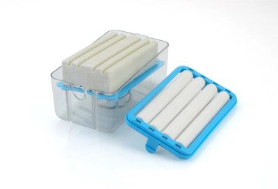 Axiline 2-in-1 Portable Portable Laundry Rolling Soap Box Easy Cloth Washing Soap Roller 200 ml Soap Dispenser(White)
