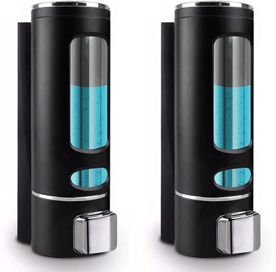 Pink Tokri ABS Wall Mount Multipurpose Liquid Dispenser For Kitchen & Bathroom 400 ml Gel, Conditioner, Liquid, Shampoo, Lotion, Soap Dispenser(Black) deal from flipkart