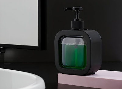 Glitzn Hand Wash Plastic Empty Dispenser Bottle 300 ml Liquid Dispenser(Multicolor)