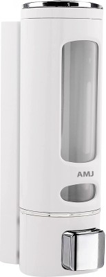 AMJ Premium WHITE Capsule Multi Purpose Wall Mounted Abs Plastic (PACK OF 1) 400 ml Conditioner, Gel, Liquid, Lotion, Sanitizer Stand, Shampoo, Soap Dispenser(White)