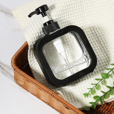 Grafftee Handwash Liquid Refillable Soap Dispenser, ABS Plastic Multipurpose Dispenser 300 ml Liquid, Gel, Sanitizer Stand, Soap, Shampoo Dispenser(Black)