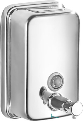 Pluto Heavy Duty 304 Stainless Steel Wall Mount Soap Dispenser with Anti Leak Pump 1000 ml Liquid Dispenser(Steel)
