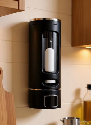 ROSSIL Liquid Wall Mounted 400 ml Gel, Lotion, Soap, Shampoo, Conditioner, Sanitizer Stand Dispenser(Black)