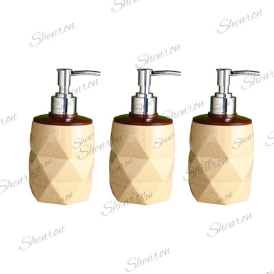 shenron SHENRON Liquid Soap Dispenser Pack of 3 750 ml Soap, Conditioner, Sanitizer Stand, Lotion, Liquid, Foam Dispenser(Beige)