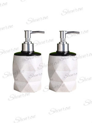 shenron SHENRON Liquid Soap Dispenser Pack of 2 500 ml Soap, Shampoo, Sanitizer Stand, Lotion, Liquid, Gel, Foam, Conditioner Dispenser(White)