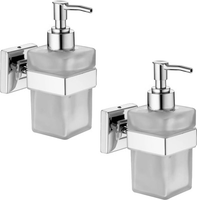 ANATOMIX Soap Dispenser Bottle with Pump for hand wash 200ml Pack Of 2 200 ml Liquid Dispenser(Silver)
