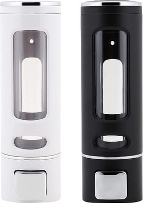 elegance shoppers stop Capsule Soap Dispenser B&W Combo 400 ml Conditioner, Gel, Liquid, Shampoo, Sanitizer Stand, Soap Dispenser(Black, White)