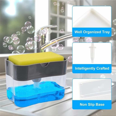 JKB TRADERS 400 ml Liquid Dispenser(Grey, Clear)