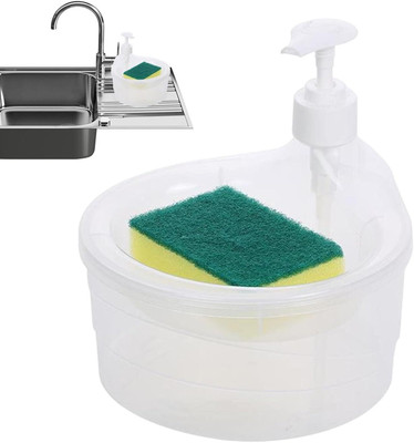 Pheonix 2 in 1 Double Layer Liquid Soap Dispenser with Pump & Sponge 350 ml Liquid, Soap Dispenser(Multicolor)