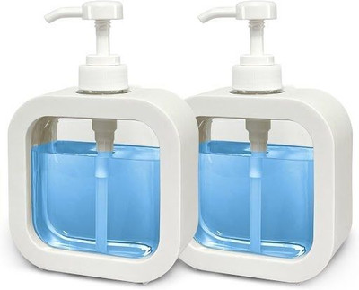 ADMONITION Hand wash Soap Dispenser for Bathroom (Pack of 2) 300 ml Gel Dispenser(White)