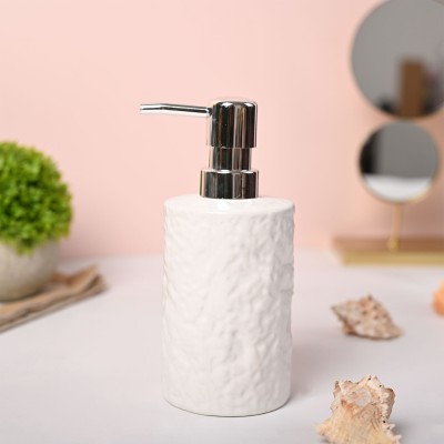 MARKET 99 Ceramic Soap Dispenser-300Ml | Glossy White Color Soap Dispenser 300 ml Soap Dispenser(White)