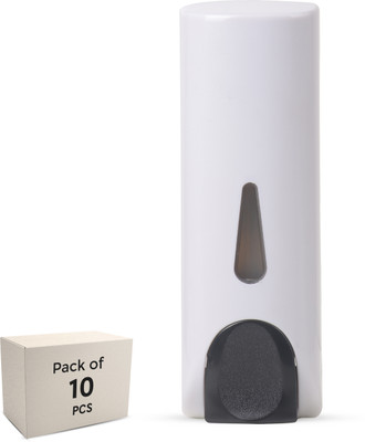 Spotview Leak-Proof, Transparent Window, Rust-Resistant, Easy Installation (Pack of 10) 360 ml Shampoo, Conditioner Dispenser(White)