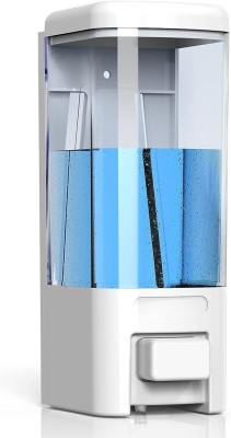 KURIC Heavy Duty ABS Wall Mount Shower Gel Dish Wash Soap Dispenser for Bathroom 500 ml Liquid, Conditioner, Gel, Sanitizer Stand, Shampoo, Lotion, Soap Dispenser(White)