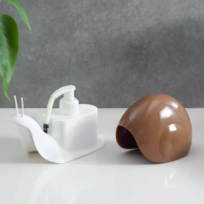 SEASPIRIT New Snail Liquid Soap Dispenser Bottles Press Type Bottling Bathroom Accessories 120 ml Soap Dispenser. 120 L Foam, Conditioner, Soap, Shampoo Dispenser(Brown)