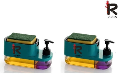 Rudrx 3 IN 1 Soap Pump Dispenser for kitchen and bathroom liquid [COMBO] 500 ml Gel, Liquid, Soap Dispenser(Black, Green)