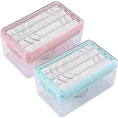 Purple Dust Easy Cloth Plastic Washing Soap Roller Dispenser Case with Lid 2PCS 400 ml Soap Dispenser(Multicolor)