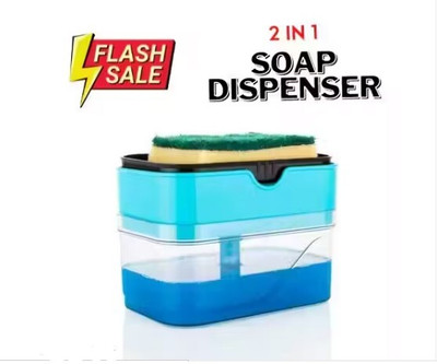 Sample 2-in-1 Liquid Soap Dispenser for Kitchen and Sponge Holde 400 L Liquid, Gel, Soap Dispenser(Multicolor)