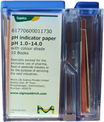 Merck pH indicator Range 1 - 14 pH Red Litmus Papers(Pack of 200)
