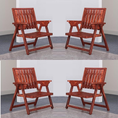 jangid Handicraft Solid Sheesham Wood Folding Chair for Home Living Room and Outdoor Lounge Solid Wood Living Room Chair(Finish Color - Natural Brown Finish, DIY(Do-It-Yourself))