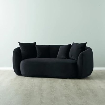 Kingsman Furnitures Foam Living Room Chair(Finish Color - Charcoal Velvet, Pre-assembled)