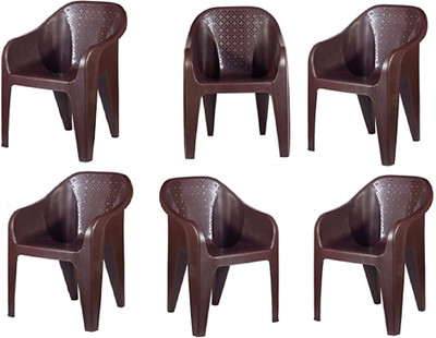 HOMIBOSS Plastic Chair Set Of 6 | Chairs For Rs. 2761 @ 63 %