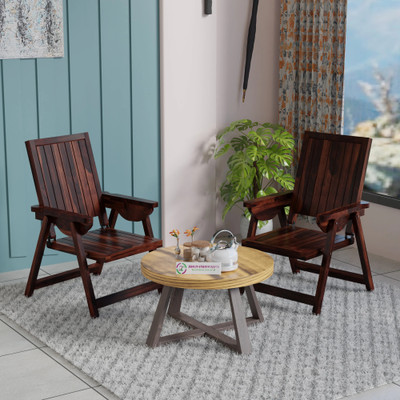 jangid Handicraft Sheesham Wood Folding Comfort Chair for Living Room Solid Wood Living Room Chair(Finish Color - Honey Finish, Pre-assembled)