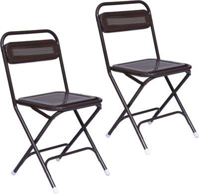 Cauvery enterprises Metal Outdoor Chair(BROWN, Set of 2, Pre-assembled)