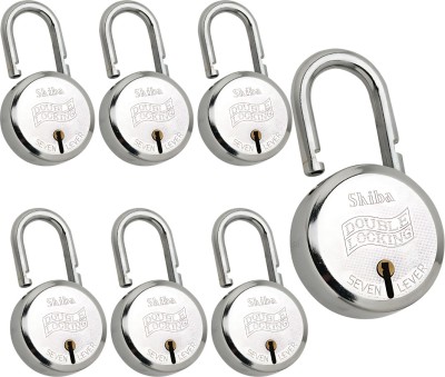 Shiba Intro 50mm Round Padlock Pack Of 7 Padlock(Silver)