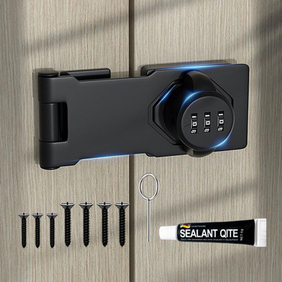 REVATAKG Zinc Alloy Polished Smart Lock(Black)