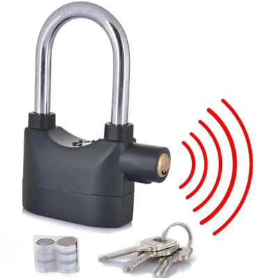ALWAFLI Lock High-Grade Steel Alarm Lock High-Security Motion Sensor Heavyduty Siren Alarm Lock(Black)