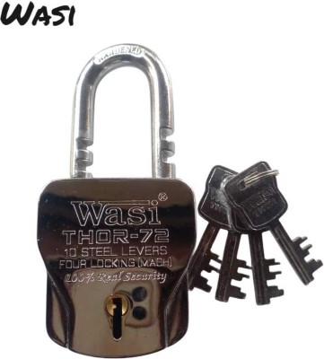 OmShreeShyam Wasi 4 locking 72 mm Padlock(Silver)