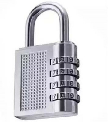 Any Fashion Wol-01 Combination 4 Digit Number Travel Luggage Password Lock For Home Office Combination Lock(Silver)