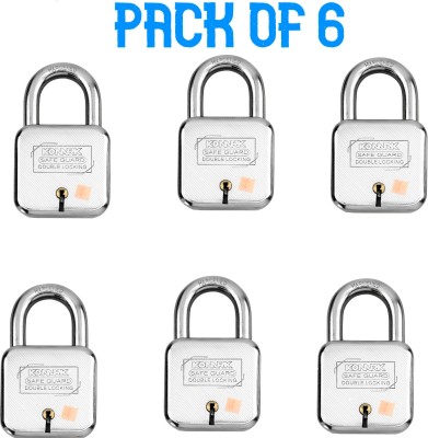 Konark SAFEGUARD LOCK 70 MM PACK OF 6 Padlock(Grey)