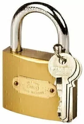 kathiriyas Key insert & Turn Knob Padlock Padlock(Golden)