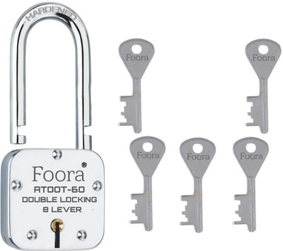 Foora Atoot 60 LS, Lock with 5 keys Padlock(Silver)