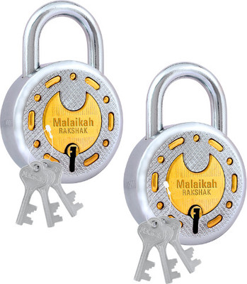 Malaikah Rakshak Round 65mm Padlock(Multicolor)