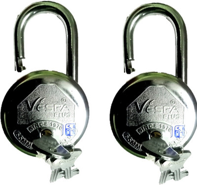 Loki 65 MM ULTRA 2 PCs LOCK 6 KEYs Padlock(Red)
