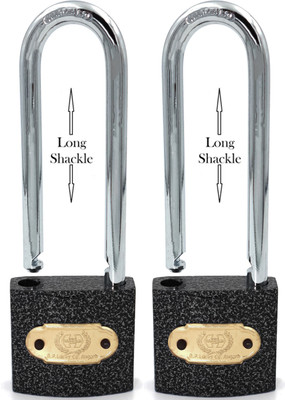 HARRISON CL 0323 40mm Small Cast Iron Pincylindrical Lock, Brass and Metallic (Pack of 2) Padlock(Grey)