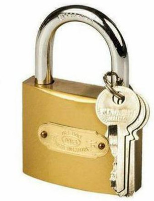 STORKINS Padlock Suitable for Home and Office Security Purpose 50 MM Padlock (Gold) Padlock(GOLDEN)