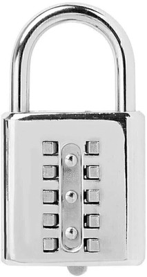 EIS Combination Lock 10 Digit Push-Button Combination Number Code Luggage Lock Combination Lock(Silver)