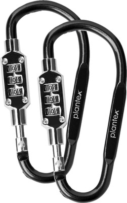 Plantex 3-Digit Code Combination Lock/Number Lock/Portable Luggage Lock/Travel Lock Combination Lock(Black)