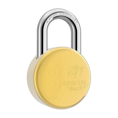 Godrej Locks Nav-tal Ultra XL+ (3 tons) Padlock(Gold)