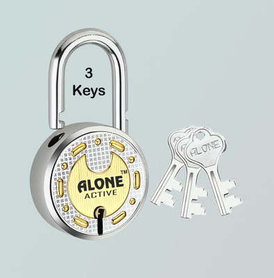 alone Round 65mm 3 Each Keys 1 Padlocks for home door gate shutter Brass Combination Padlock(Gold, Chrome)